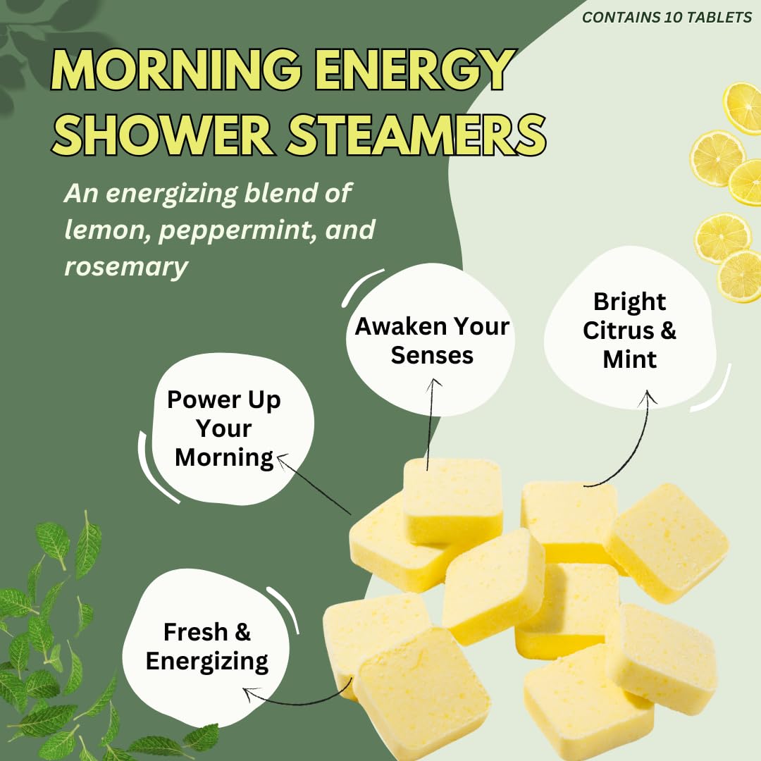 The Herbal Zen peppermint-lemon shower bombs closeup delivers refreshing energy for showers.