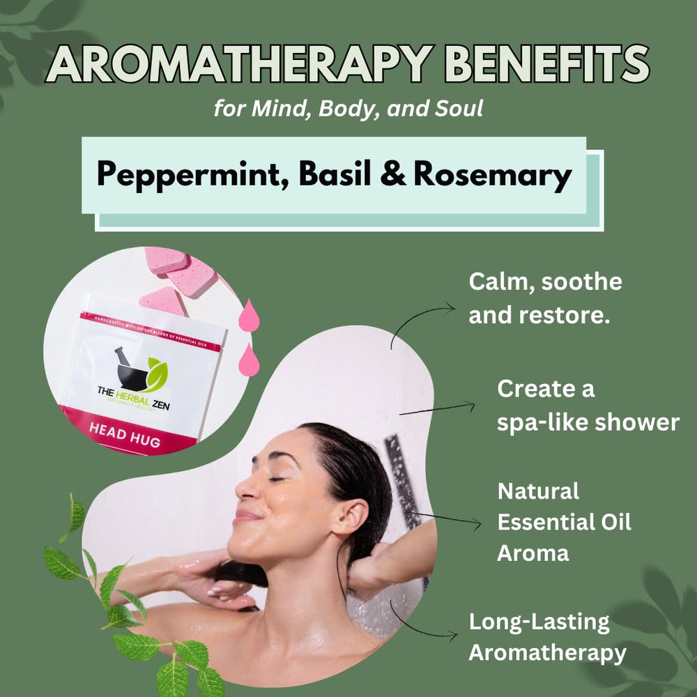 The Herbal Zen peppermint-rosemary aromatherapy steam closeup highlights a refreshing scent