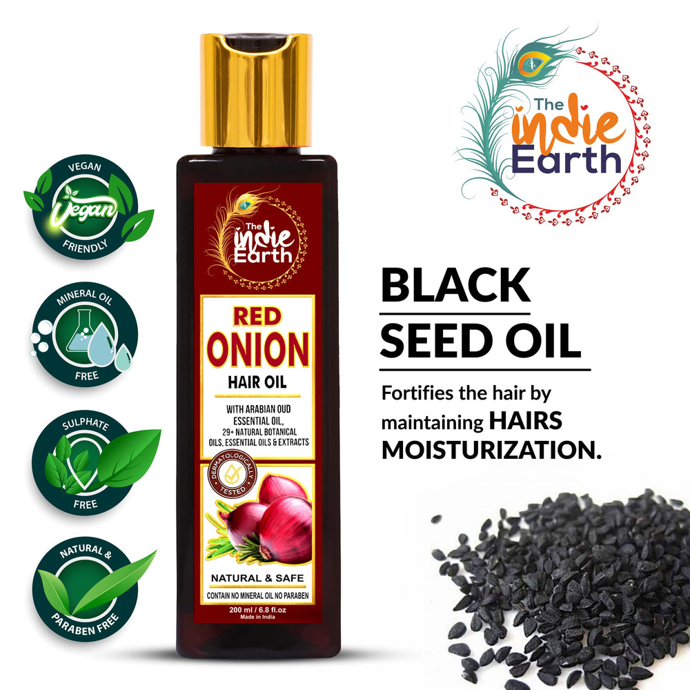 The Indie Earth Red Onion Oil drops on hand reveal lightweight texture