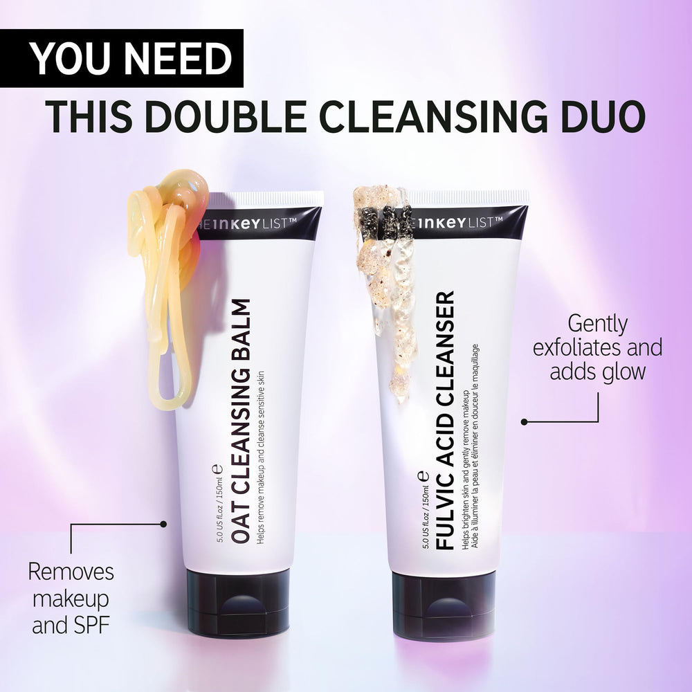 The INKEY List Oat Cleansing Balm night routine scene for easy nourishing cleanse