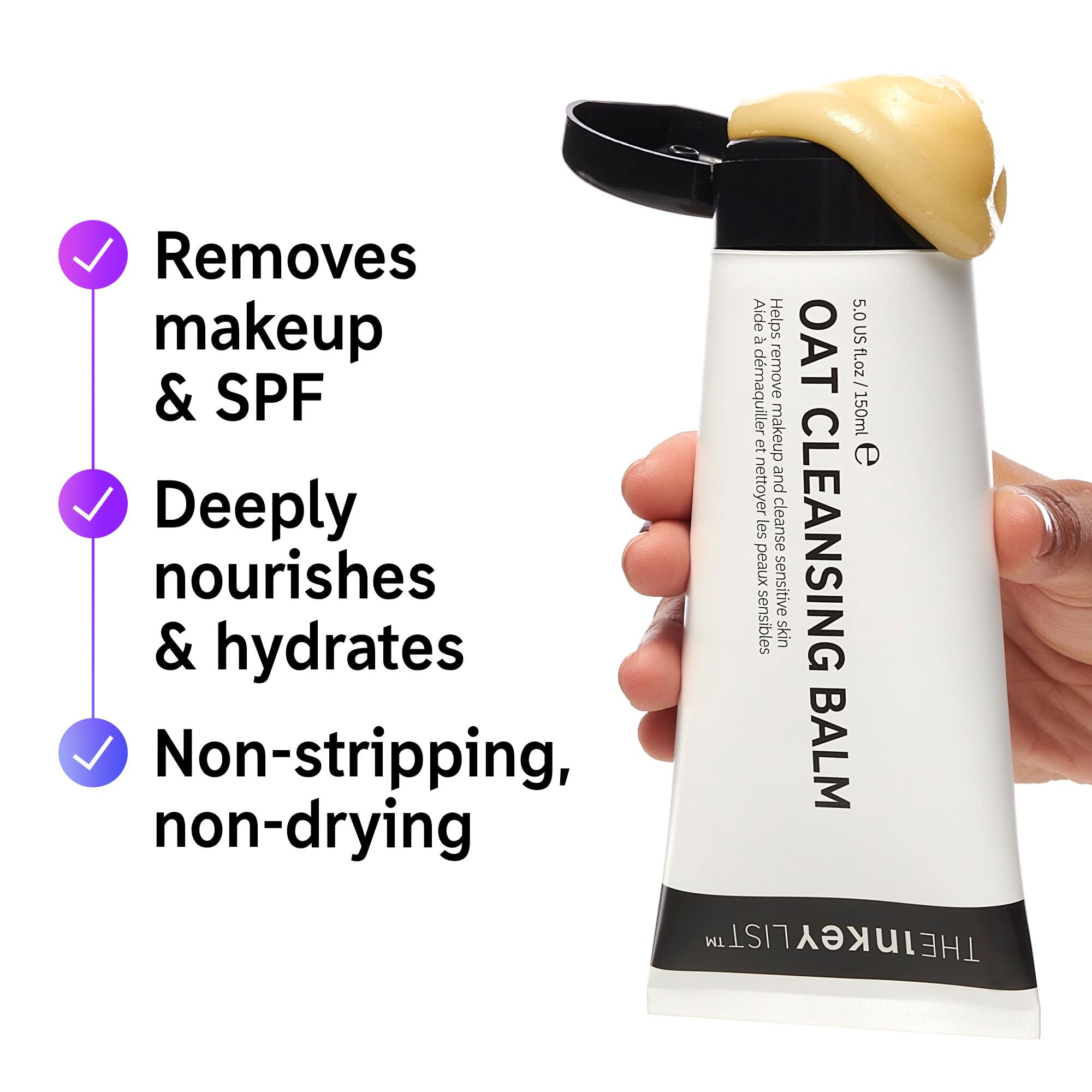 The INKEY List Oat Cleansing Balm removes waterproof makeup without harsh rubbing