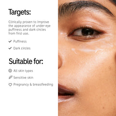 The INKEY List Caffeine Eye Cream Duo box display emphasizes value for routine eye care.