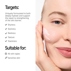 The INKEY List Ectoin Hydro-Barrier Serum bottle close-up shows a lightweight, non-tacky texture.