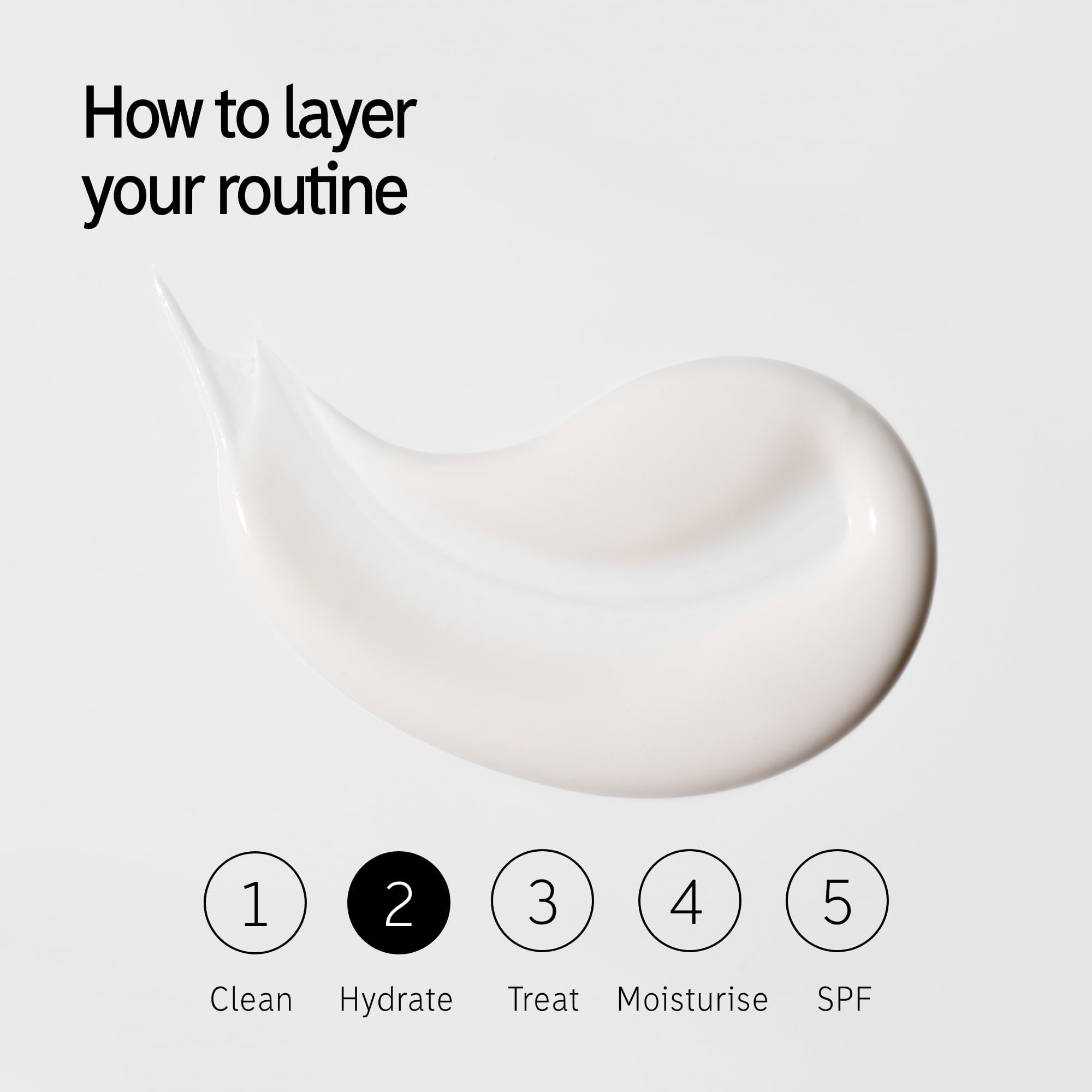 The INKEY List Ectoin Hydro-Barrier Serum swatch shows milky consistency.