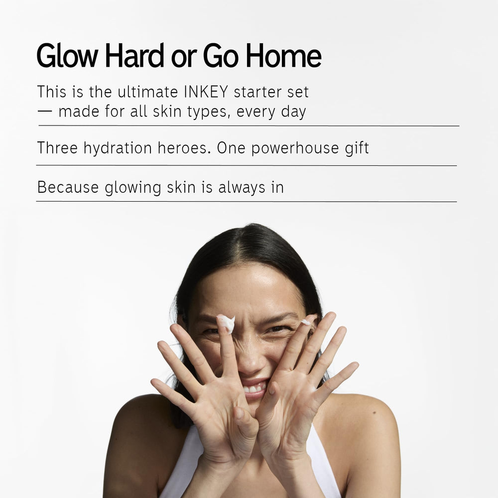 The INKEY List Glow Hard or Go Home Gift Set cleansing pads for gentle makeup removal.