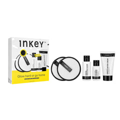 The INKEY List Glow Hard or Go Home Gift Set box for an all-in-one glow routine.
