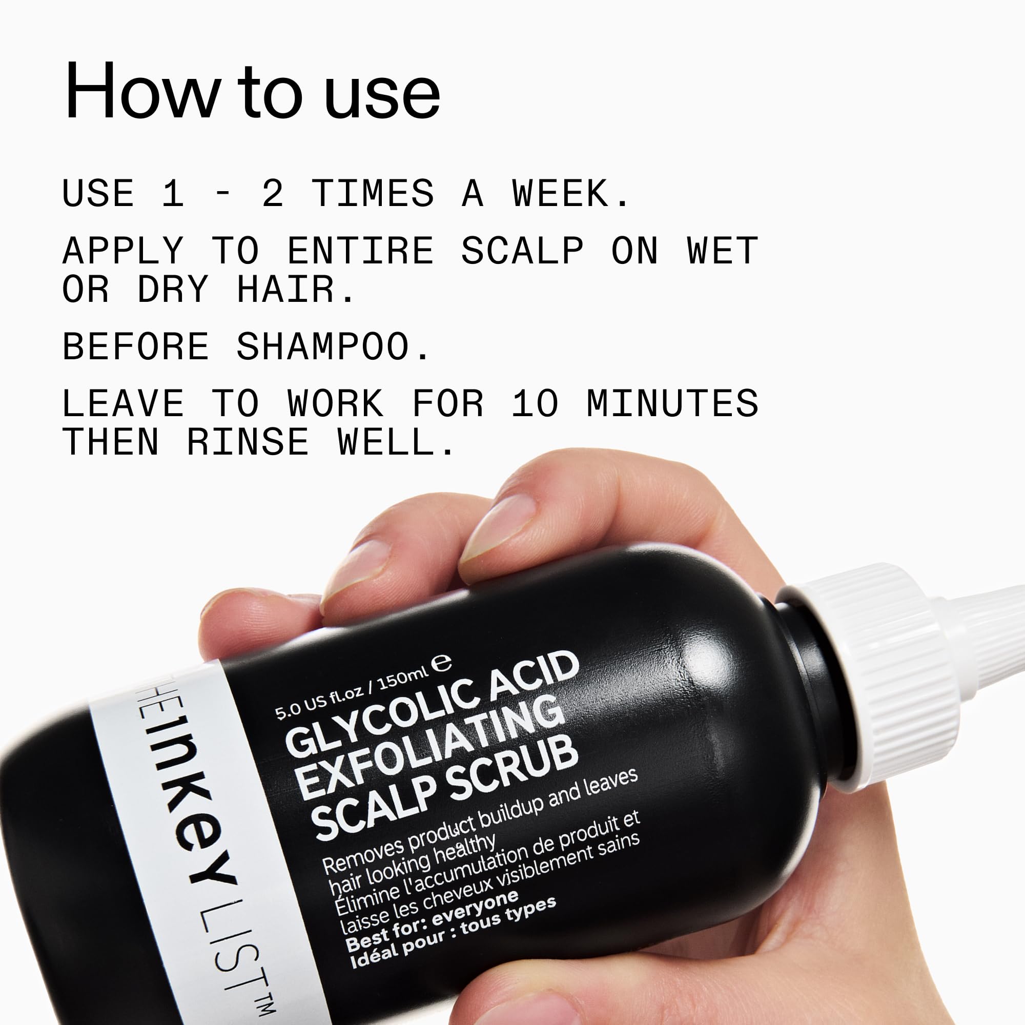 The INKEY List Glycolic Acid Exfoliating Scalp Scrub texture detail illustrating micro-exfoliation.