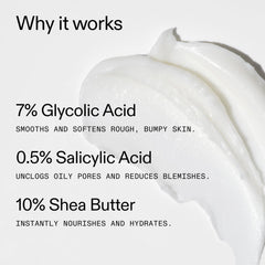 The INKEY List glycolic exfoliating body stick close-up texture, showing creamy feel.
