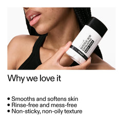 The INKEY List glycolic exfoliating body stick in hand for precise application.