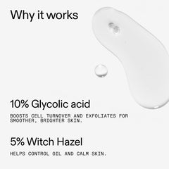 The INKEY List glycolic toner face-application highlights oil-control benefits