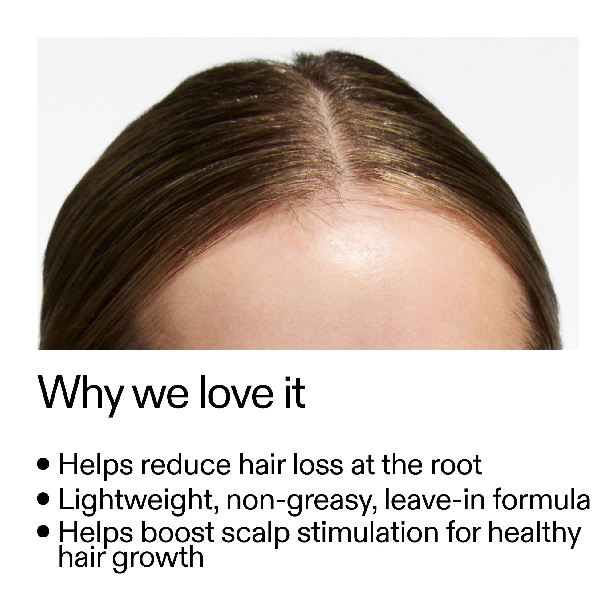 Closeup shows Redensyl and caffeine ingredients on The INKEY List with potential hair-supporting benefits