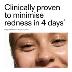 The INKEY List serum application on cheek demonstrates soothing care.