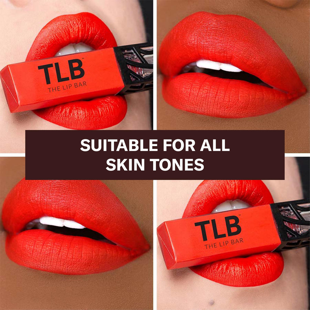 The Lip Bar nonstop liquid matte Boy Trouble wand-dispense enables easy one-swipe application.
