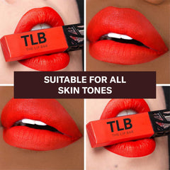 The Lip Bar nonstop liquid matte Boy Trouble wand-dispense enables easy one-swipe application.