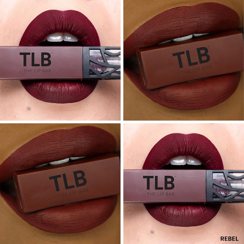 The Lip Bar jojoba oil Vitamin E lip care closeup preps lips for smooth wear.