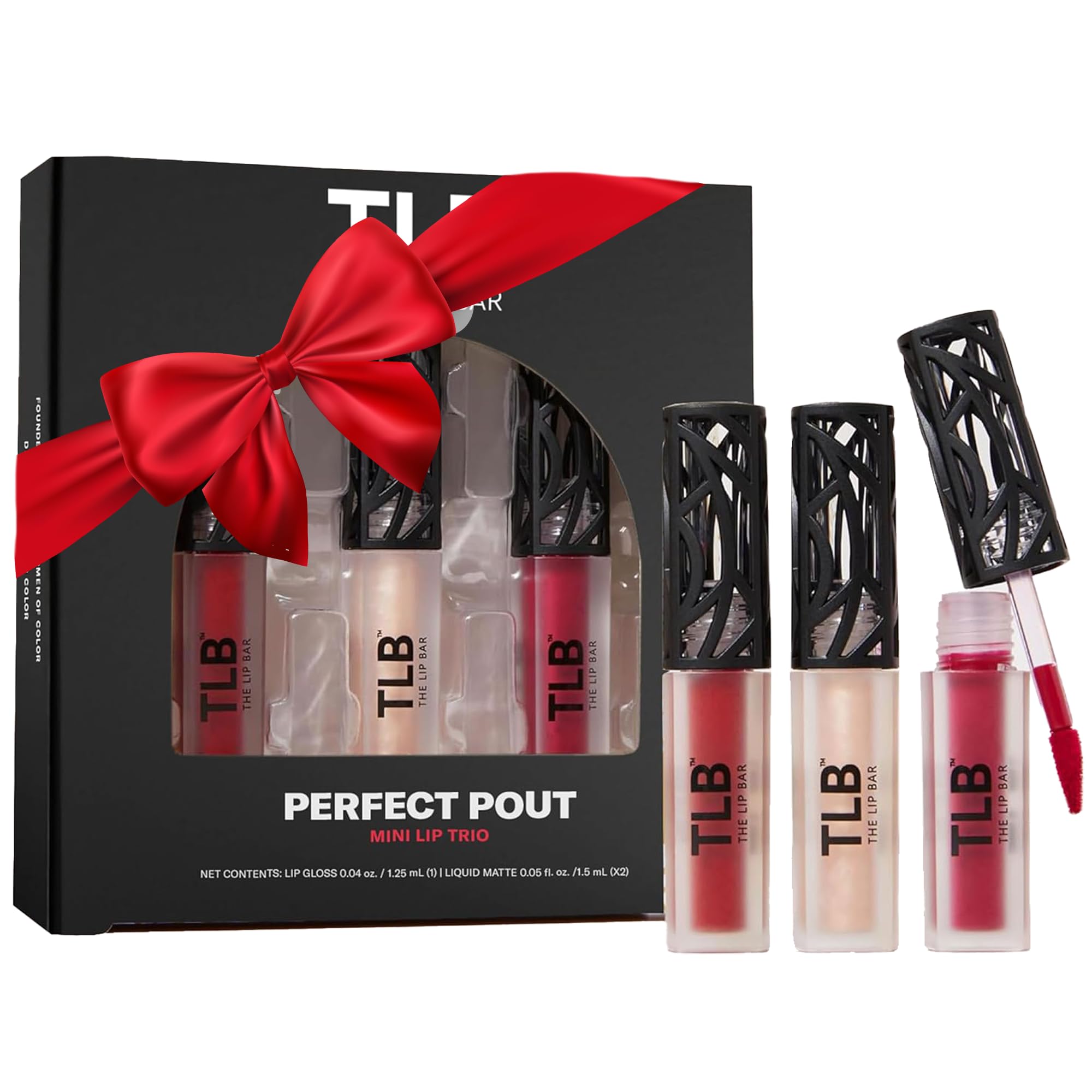 The Lip Bar Perfect Pout Gift Box front view for gifting.