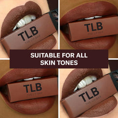 The Lip Bar Savage texture swatch reveals glossy-to-matte transition with rich pigment.