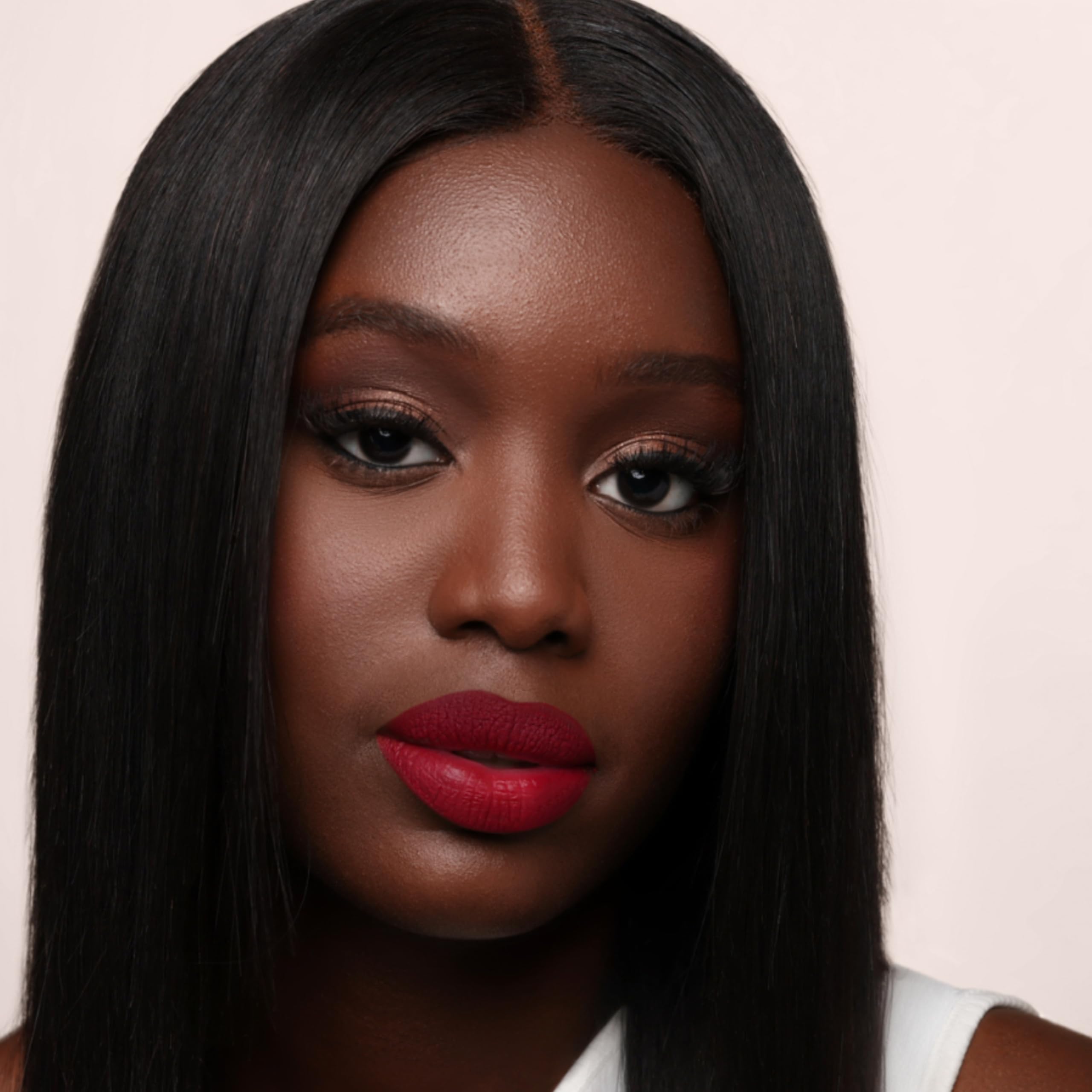 The Lip Bar velvet matte finish texture close-up reveals comfortable wear.