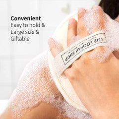Cotton travel pouch from The Loofah Shop for on-the-go cleansing kits.