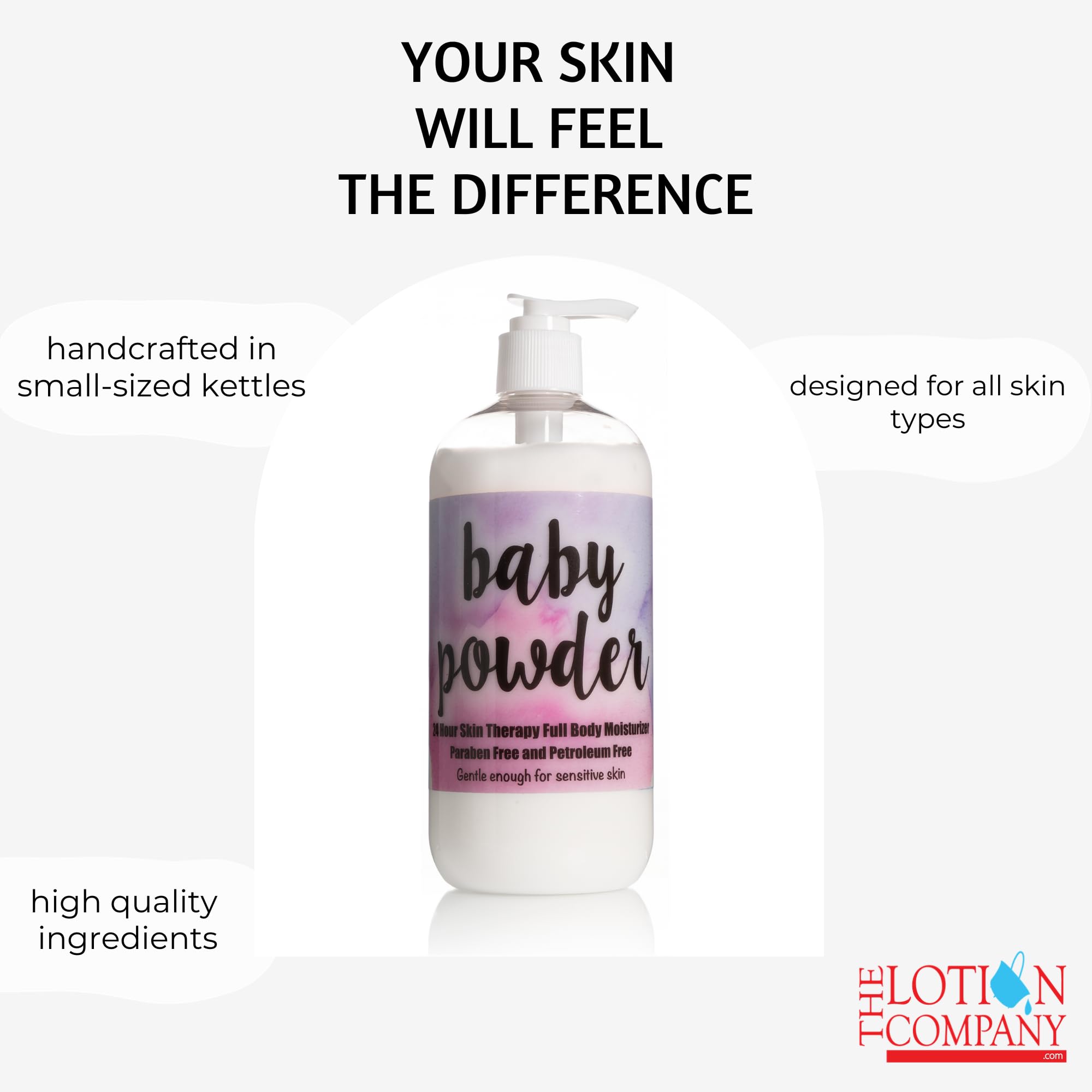 Cruelty-free symbol accompanying The Lotion Company 24Hour Skin Therapy lotion