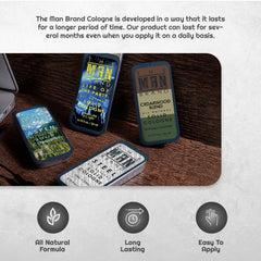 The Man Brand Bay Rum solid cologne sampler for versatile, rugged evenings