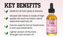 The Mane Attraction ingredients: rosemary, castor and black seed oils for hair support