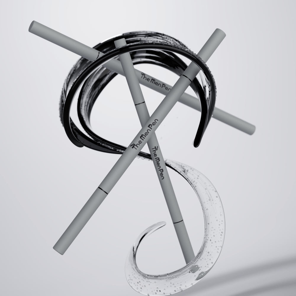The Men Pen anti-smudge formula stays put through sweat and weather.