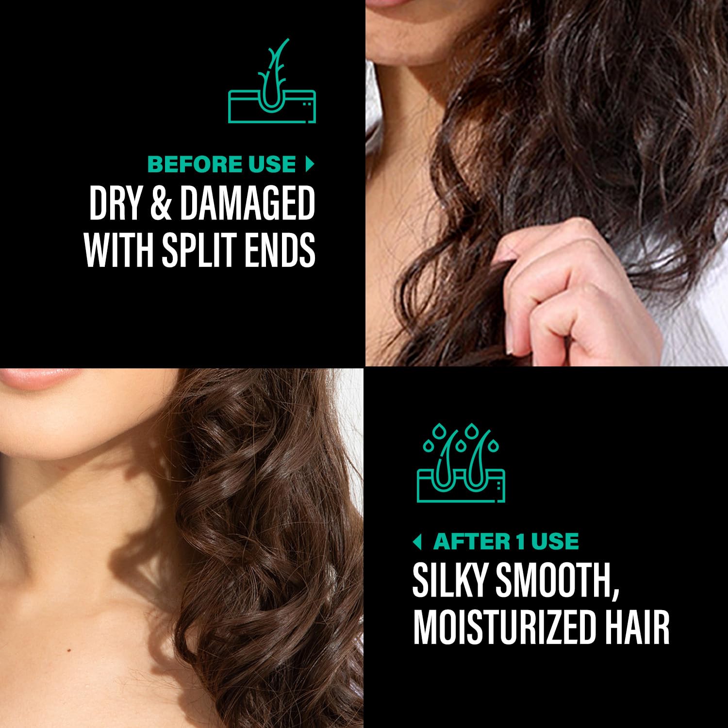 The-Mix-Up Batana Oil application illustrating improved hair texture