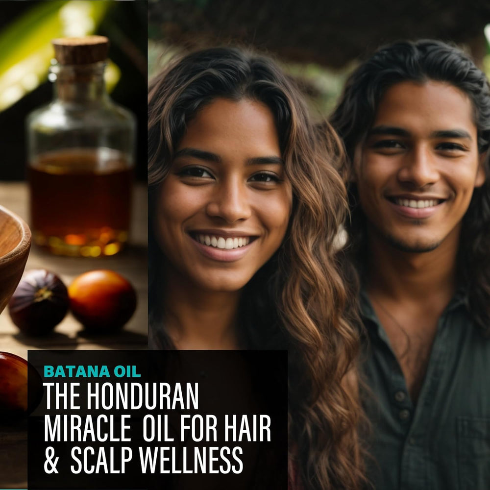 The-Mix-Up Golden Batana Oil application shot highlighting easy use for frizz control.