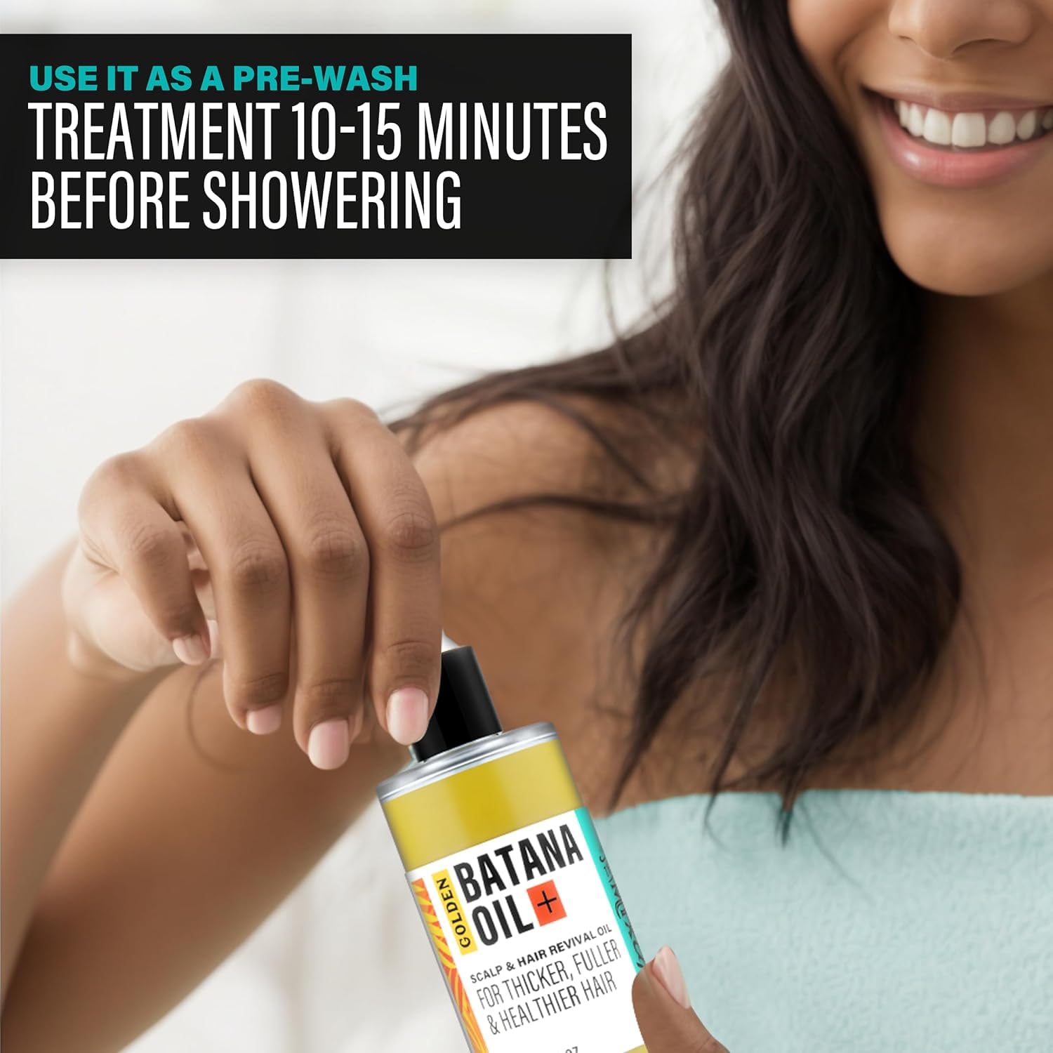 The-Mix-Up Golden Batana Oil 4 oz travel-size bottle for on-the-go conditioning.