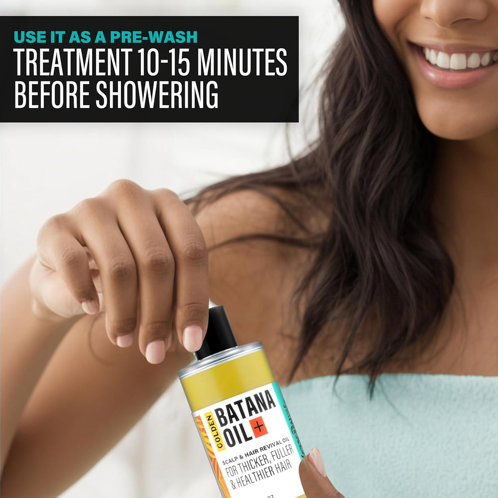 The-Mix-Up Golden Batana Oil 4 oz travel-size bottle for on-the-go conditioning.