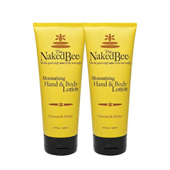 The Naked Bee coconut-honey moisturizing lotion front bottle with tropical scent for daily hydration.