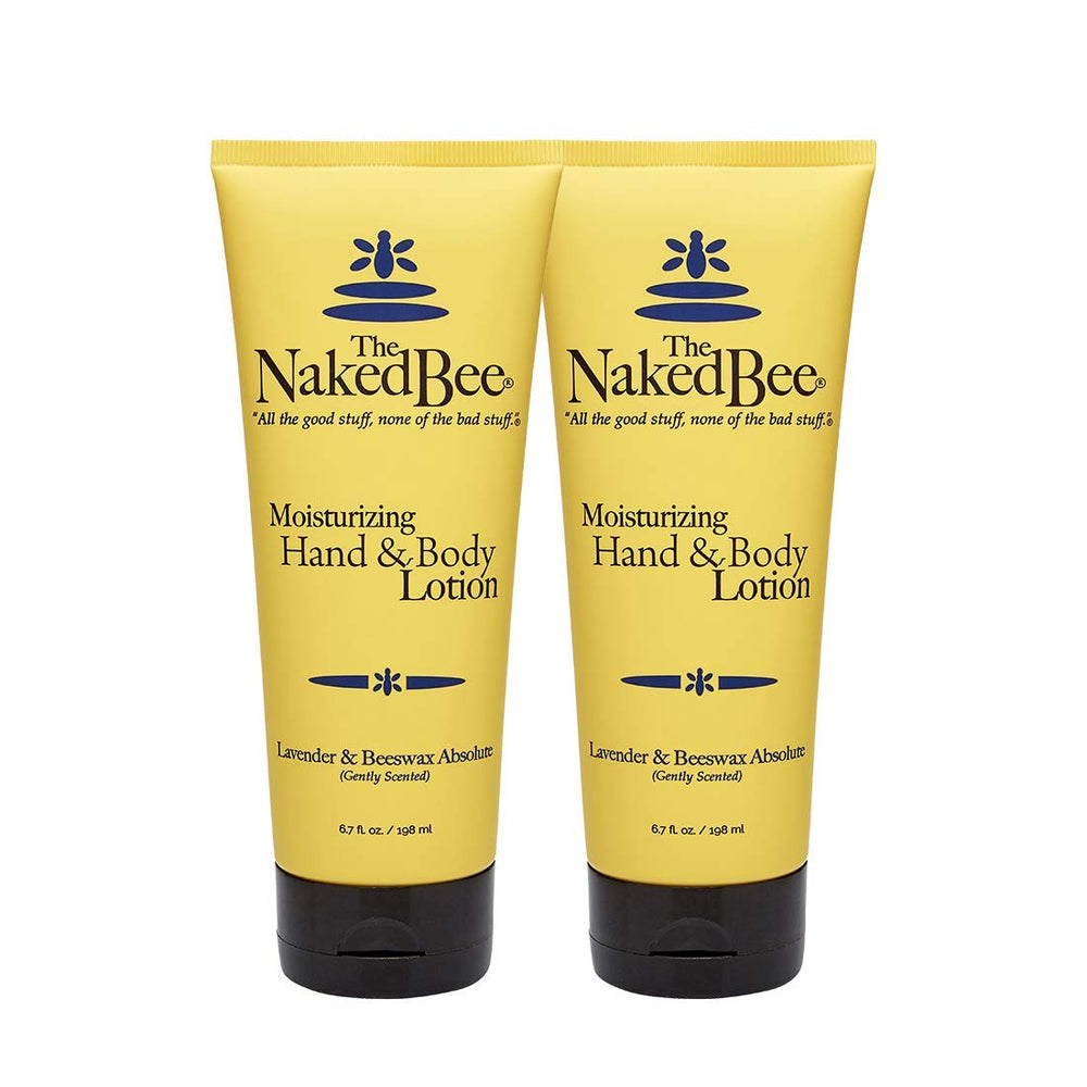 The Naked Bee Lavender Beeswax Absolute hand lotion 6.7oz hydrates and softens skin.