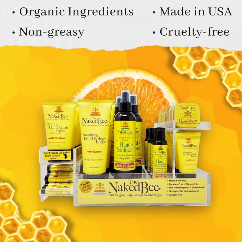 The Naked Bee lip balm applied on lips - smooth, lightweight glide for everyday hydration.