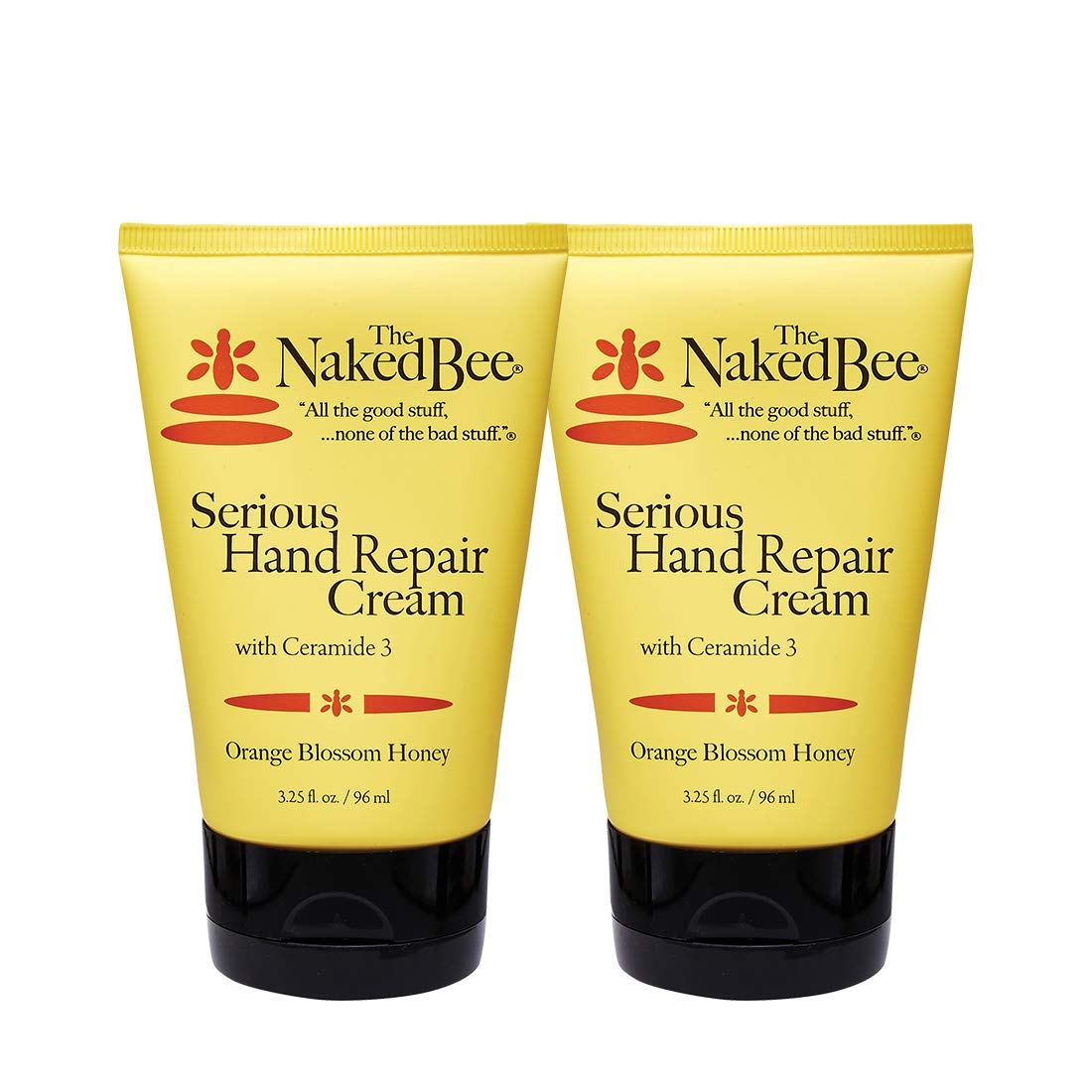 The Naked Bee orange blossom hand cream tube-front shows deep hydration.