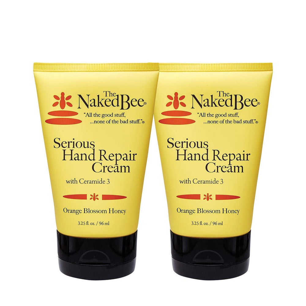 The Naked Bee orange blossom hand cream tube-front shows deep hydration.