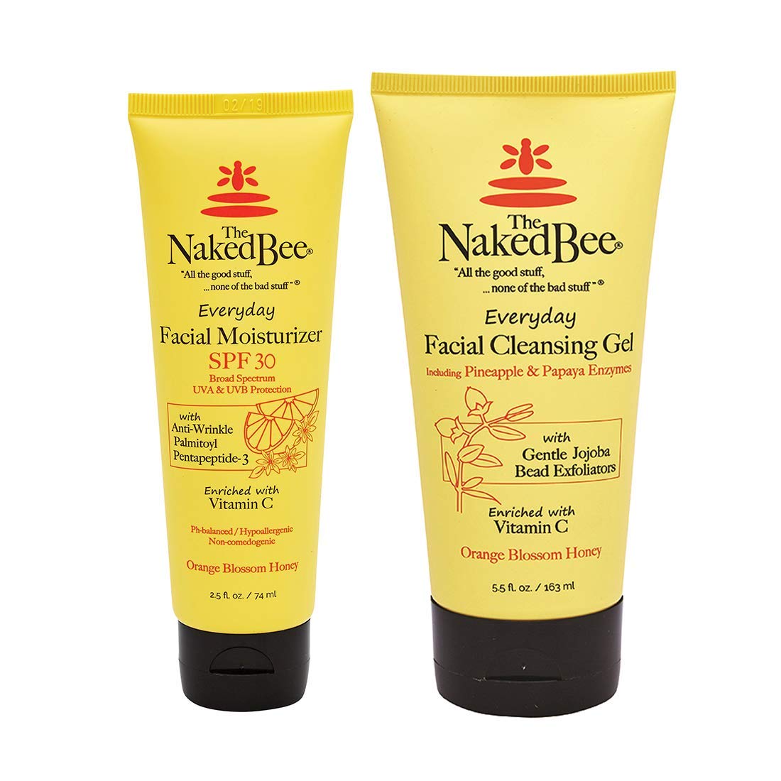 The Naked Bee orange blossom honey cleansing gel close-up for gentle daily exfoliation.