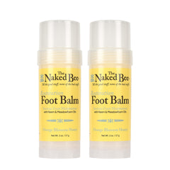 The Naked Bee orange-blossom-honey foot balm roll-on application for smooth, moisturized feet.