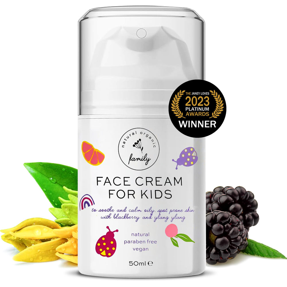 The Natural and Organic Family Gentle Face Cream sea buckthorn oil—redness-nourishing support for balanced skin.
