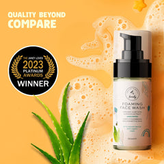 The Natural and Organic Family application foam delivers gentle cleansing during busy mornings.