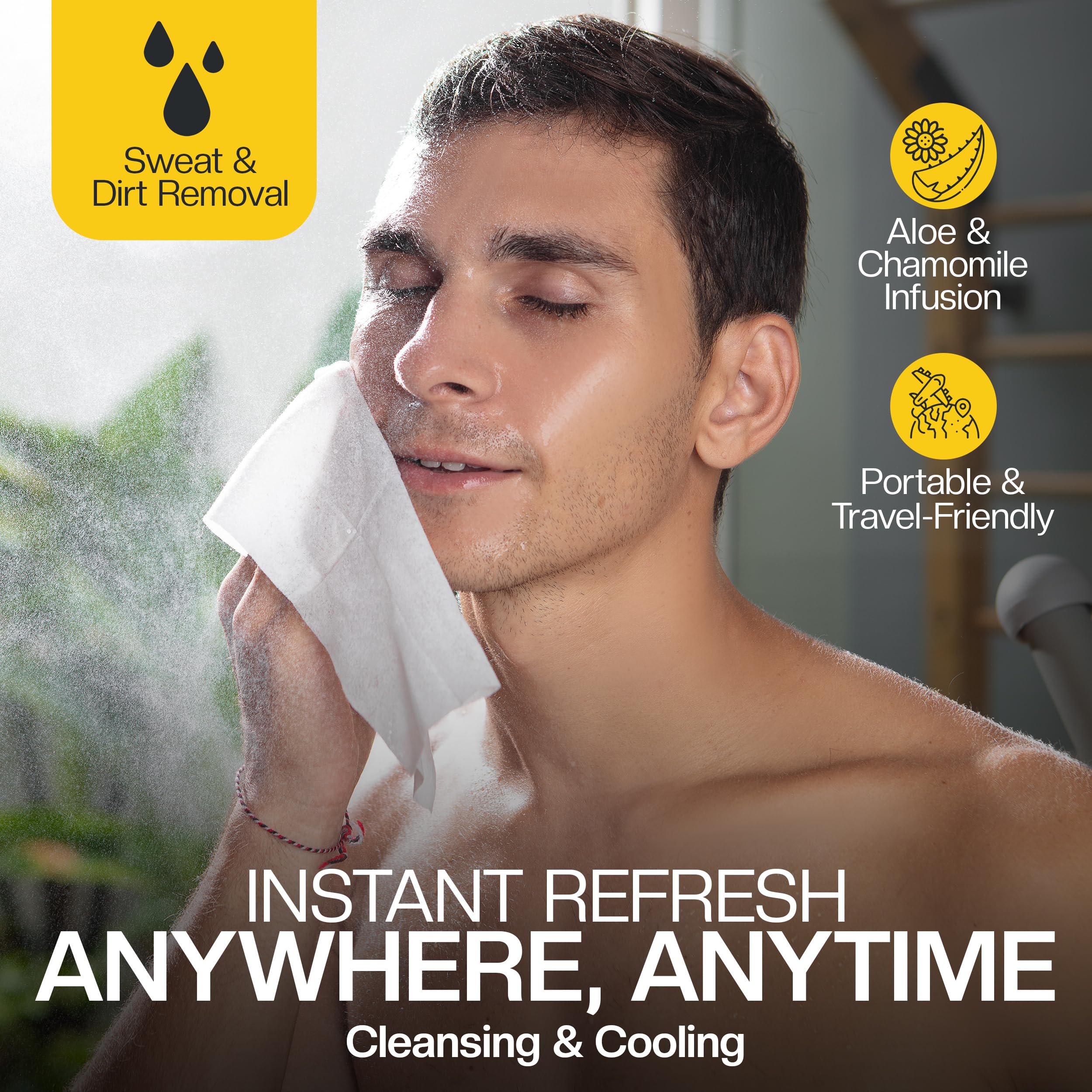The Nobleman charcoal wipe close-up shows texture for effective moisture control