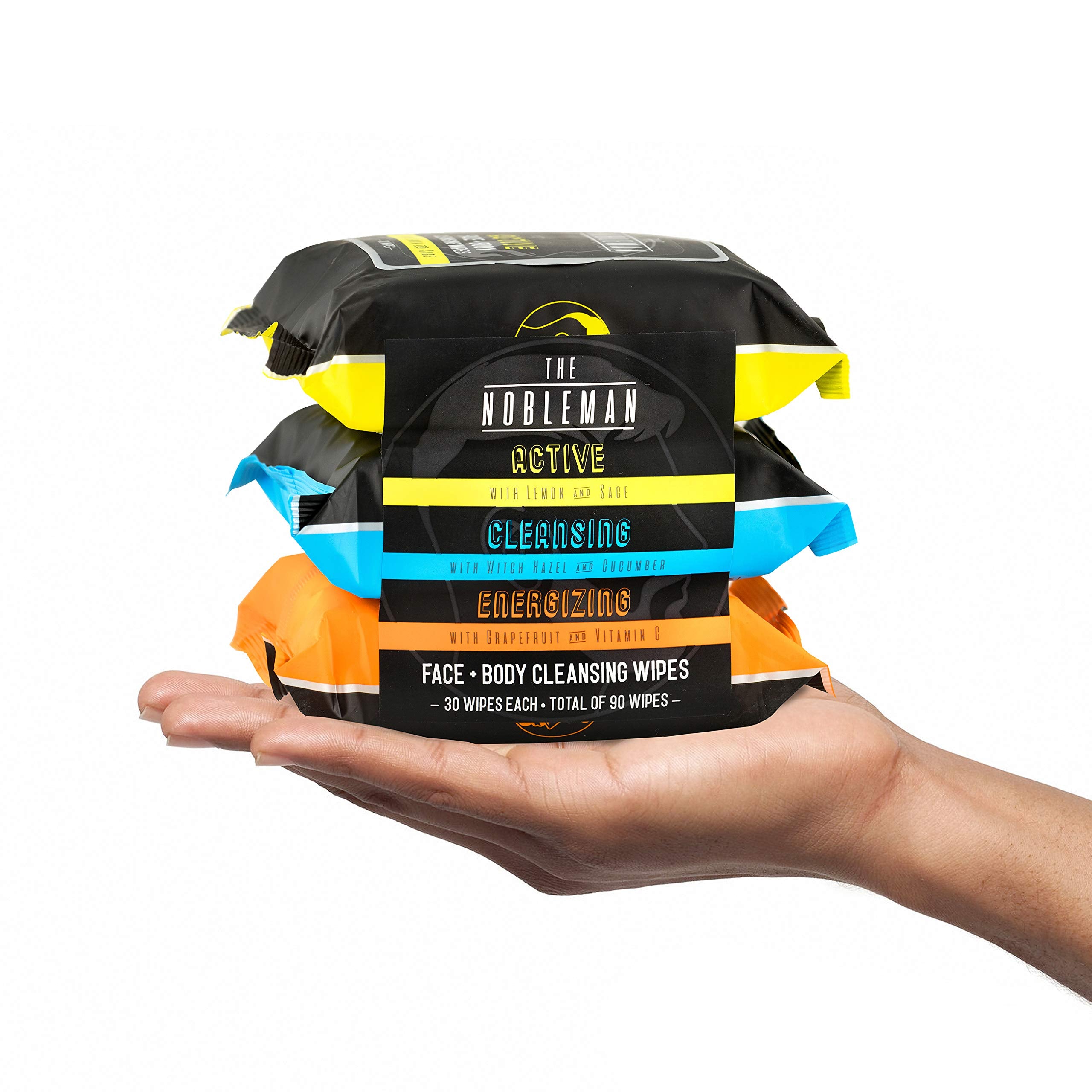 The Nobleman men's cleansing wipes travel case ready for trips and daily commute.