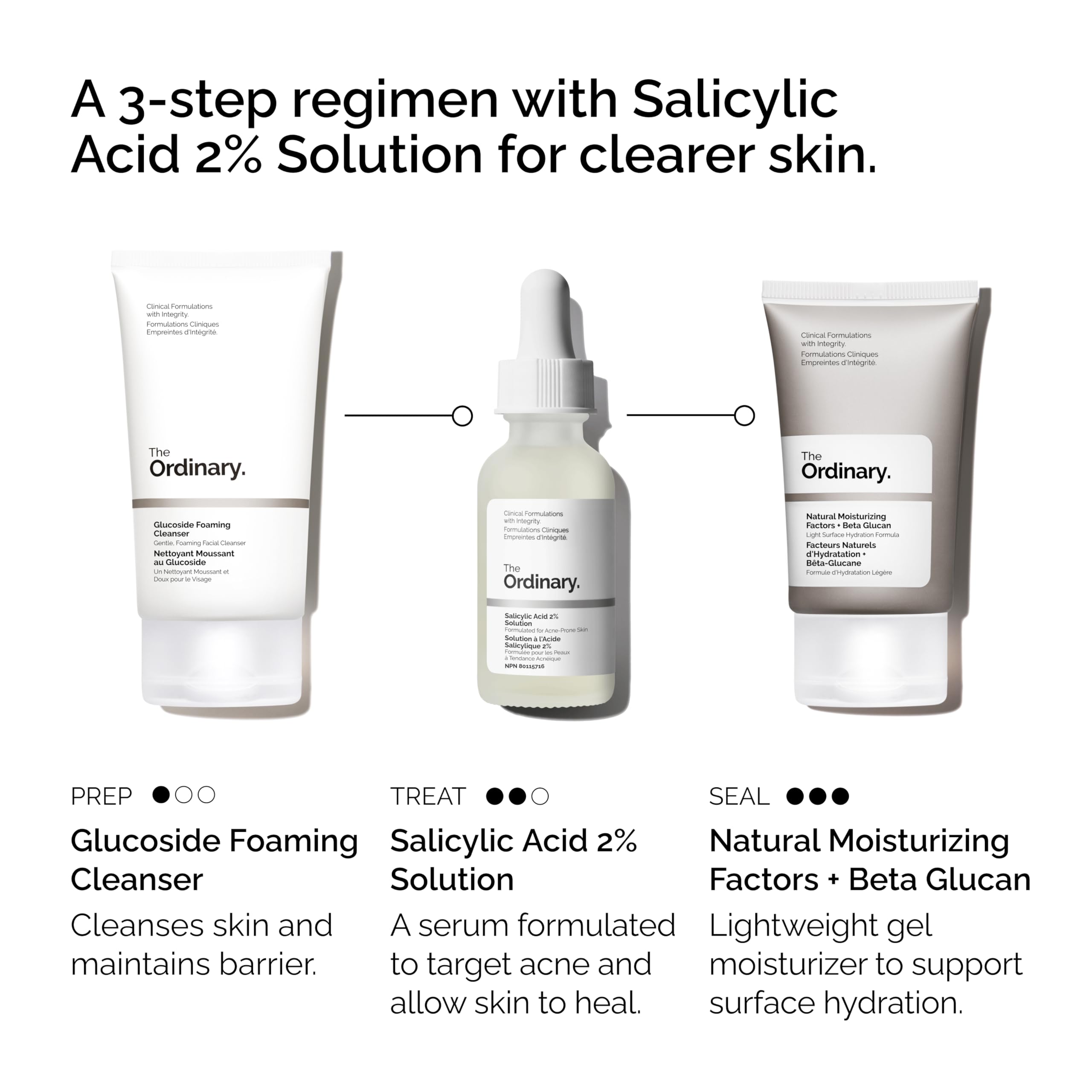 The Ordinary Acne Set Salicylic Acid 2% Solution targets pores to help clear acne-prone skin