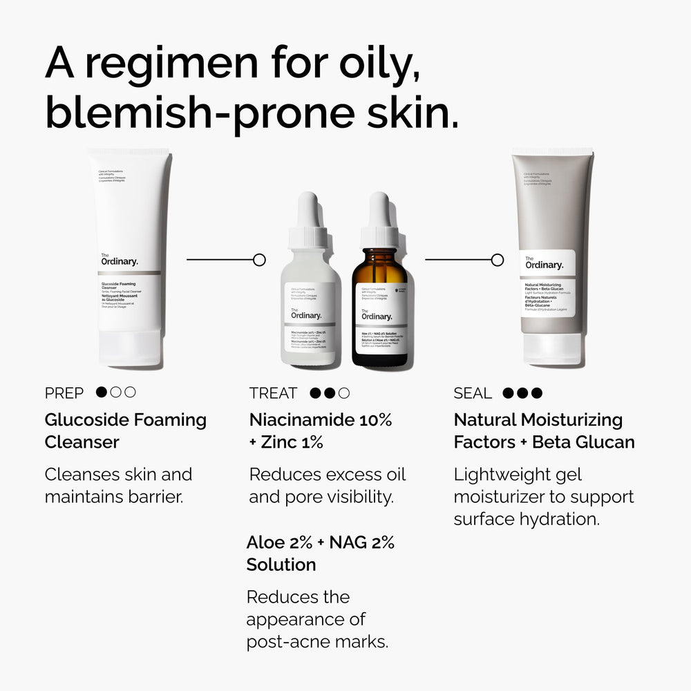 The Ordinary Aloe 2% + NAG 2% application demonstrates easy daily use.