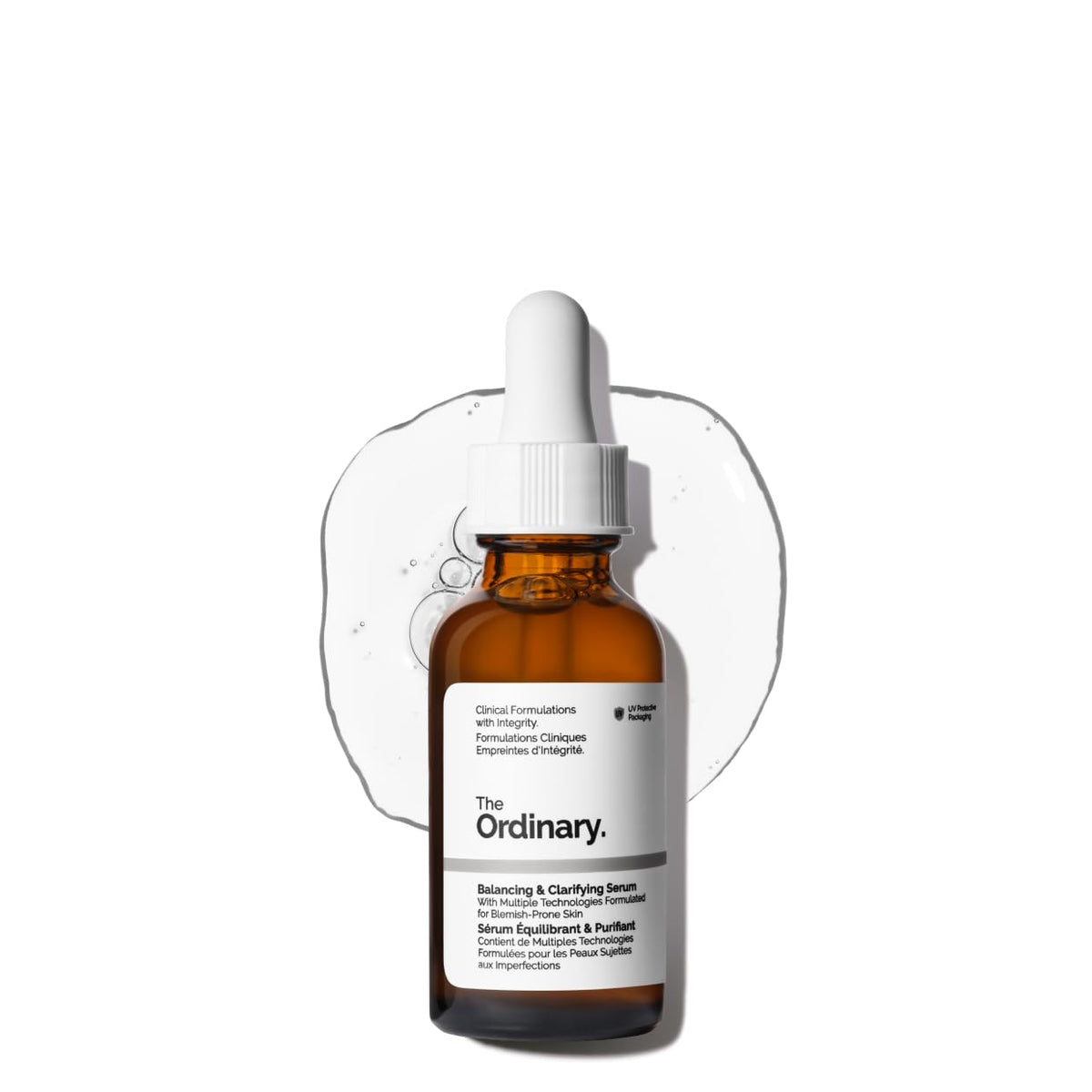 The Ordinary Balancing & Clarifying Serum bottle showing balanced hydration for clearer skin