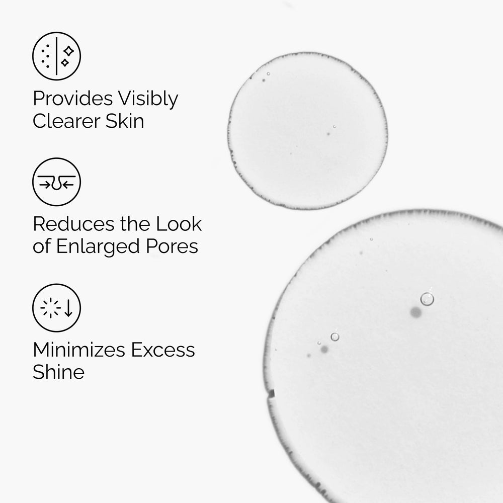 The Ordinary Balancing & Clarifying Serum texture closeup suggests smoother skin