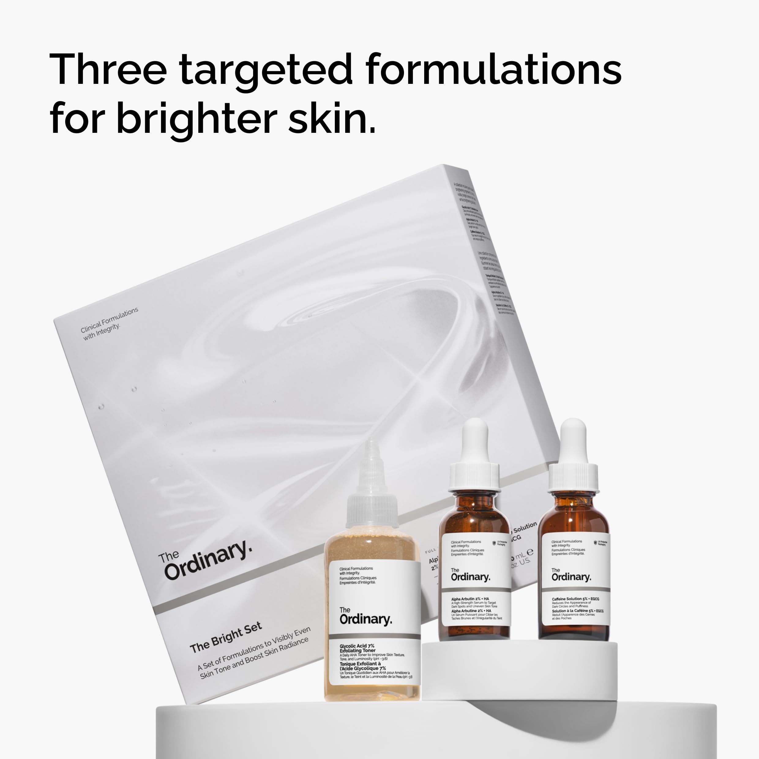 The Ordinary Caffeine Solution 5% + EGCG eye serum bottle depuffs and refreshes