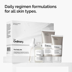 The Ordinary Daily Set Natural Moisturizing Factors + HA jar emphasizes lasting moisture.