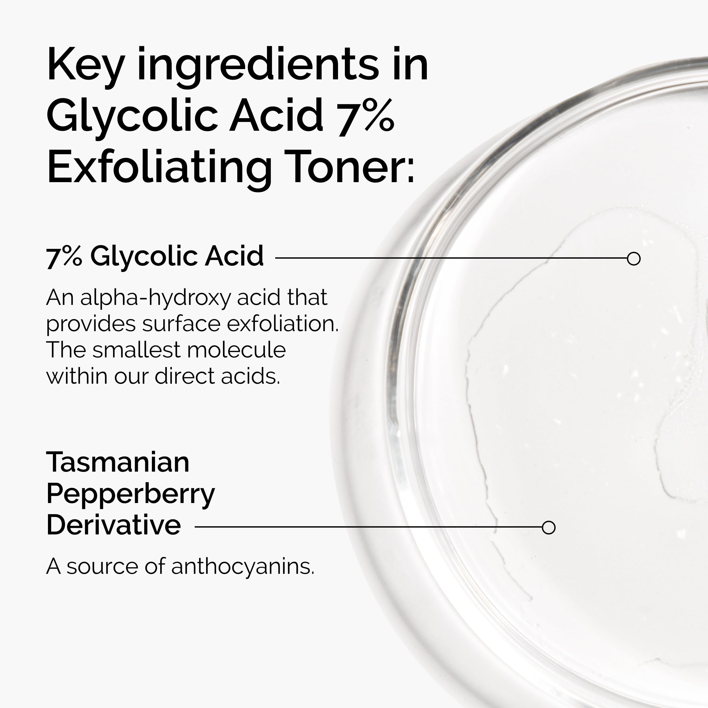 The Ordinary Glycolic Acid 7% Toner being applied to skin for gentle exfoliation.