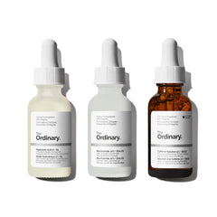 The Ordinary Hyaluronic Acid 2% + B5 bottle highlights hydrating serum for plump skin.